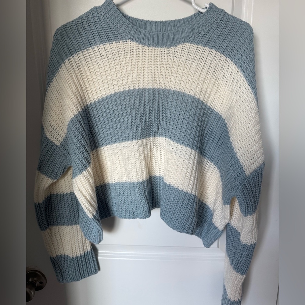 Jessica Simpson Light Blue Striped Sweater
